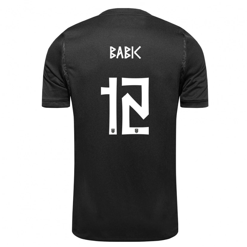 Danxen Hombre Camiseta Noruega Lazar Babic #12 Negro 2ª Equipación 26-28 La Camisa México
