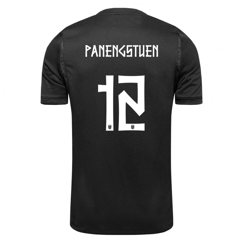 Danxen Hombre Camiseta Noruega Selma Panengstuen #12 Negro 2ª Equipación 26-28 La Camisa México
