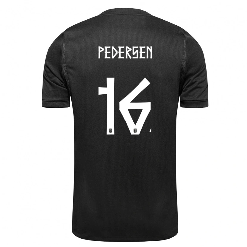 Danxen Hombre Camiseta Noruega Marcus Pedersen #16 Negro 2ª Equipación 26-28 La Camisa México