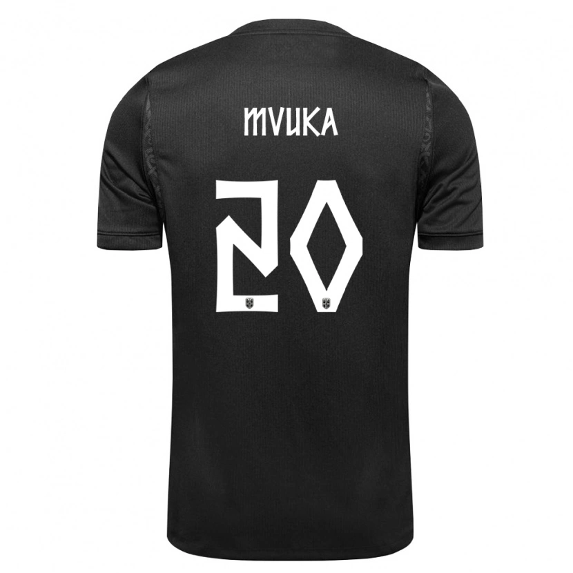 Danxen Hombre Camiseta Noruega Joel Mvuka #20 Negro 2ª Equipación 26-28 La Camisa México