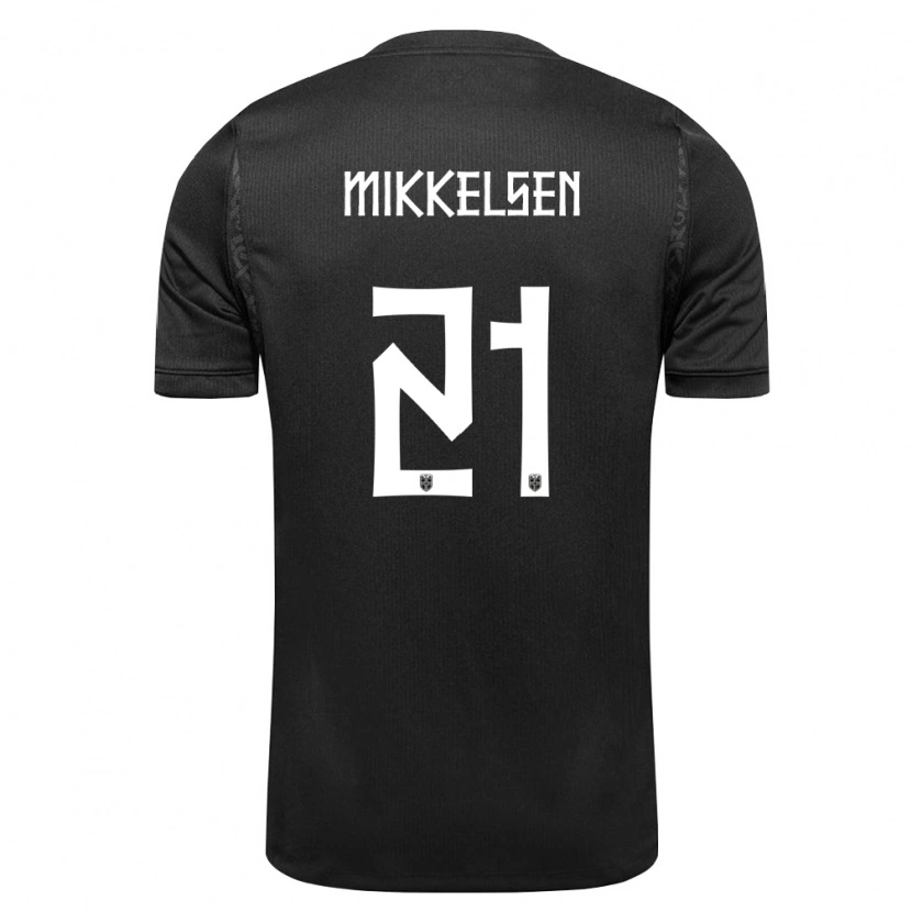 Danxen Hombre Camiseta Noruega Mads Mikkelsen #21 Negro 2ª Equipación 26-28 La Camisa México