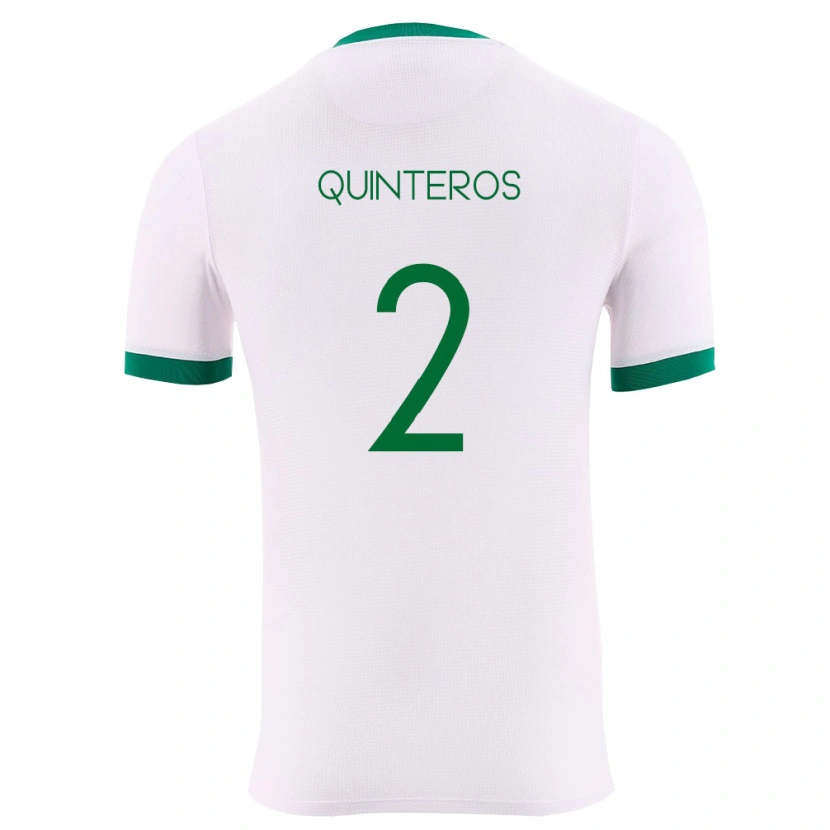 Danxen Hombre Camiseta Bolivia Jairo Quinteros #2 Blanco Verde Rojo 2ª Equipación 26-28 La Camisa México