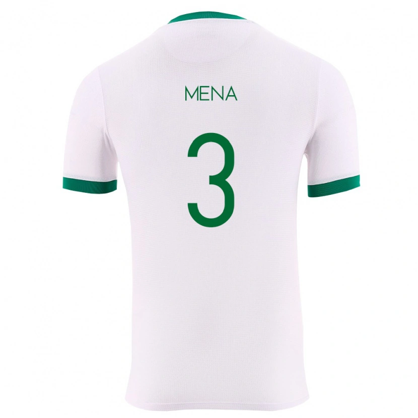 Danxen Hombre Camiseta Bolivia Fernando Mena #3 Blanco Verde Rojo 2ª Equipación 26-28 La Camisa México
