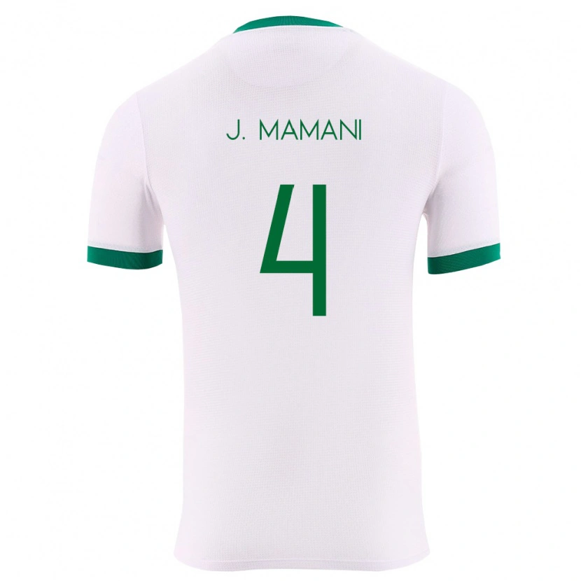 Danxen Hombre Camiseta Bolivia Jhylian Mary Mamani #4 Blanco Verde Rojo 2ª Equipación 26-28 La Camisa México
