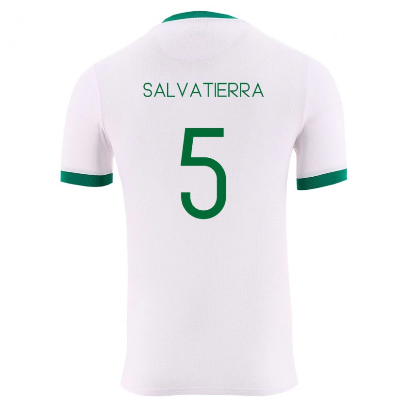 Danxen Hombre Camiseta Bolivia Érika Salvatierra #5 Blanco Verde Rojo 2ª Equipación 26-28 La Camisa México