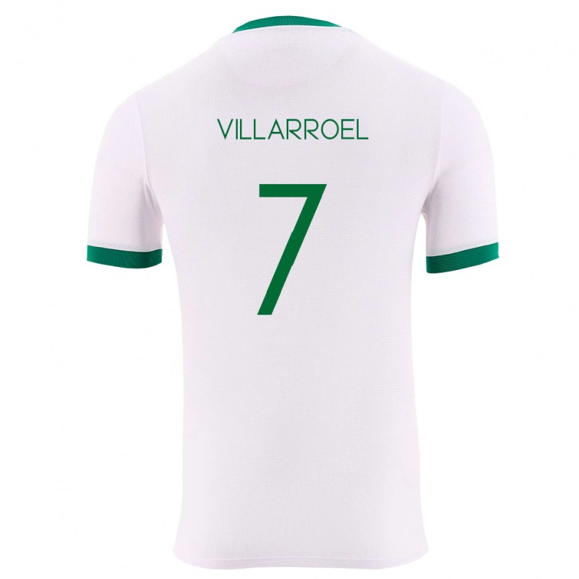 Danxen Hombre Camiseta Bolivia Miguel Villarroel #7 Blanco Verde Rojo 2ª Equipación 26-28 La Camisa México