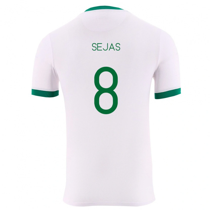 Danxen Hombre Camiseta Bolivia Carlos Sejas #8 Blanco Verde Rojo 2ª Equipación 26-28 La Camisa México
