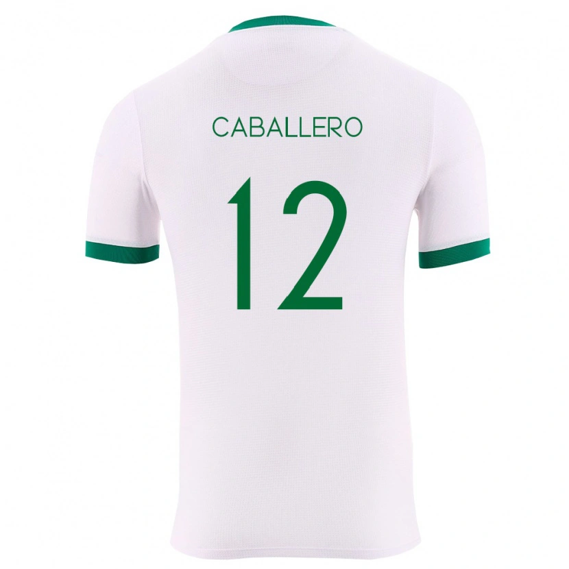 Danxen Hombre Camiseta Bolivia Diego Caballero #12 Blanco Verde Rojo 2ª Equipación 26-28 La Camisa México