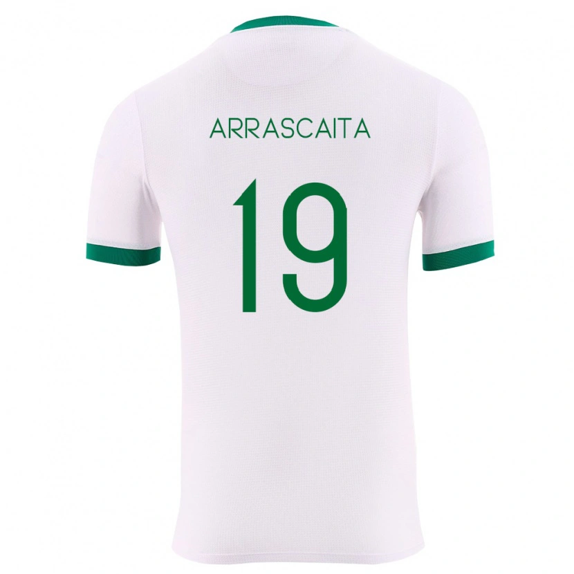 Danxen Hombre Camiseta Bolivia Jaime Arrascaita #19 Blanco Verde Rojo 2ª Equipación 26-28 La Camisa México