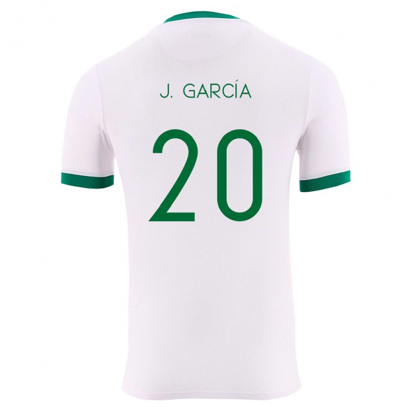 Danxen Hombre Camiseta Bolivia John García #20 Blanco Verde Rojo 2ª Equipación 26-28 La Camisa México