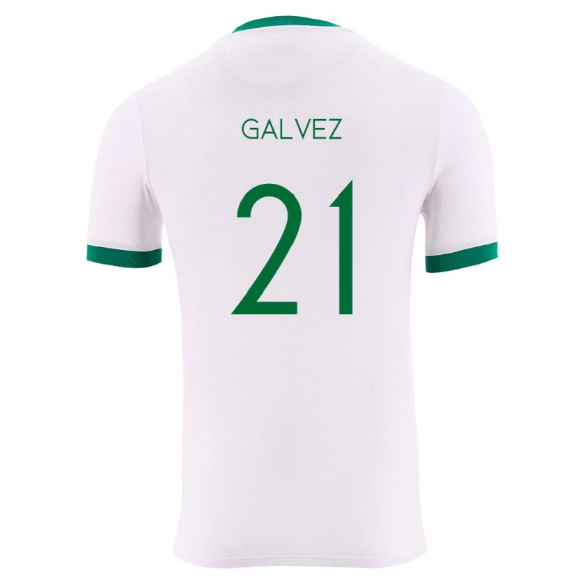 Danxen Hombre Camiseta Bolivia Vladimir Galvez #21 Blanco Verde Rojo 2ª Equipación 26-28 La Camisa México