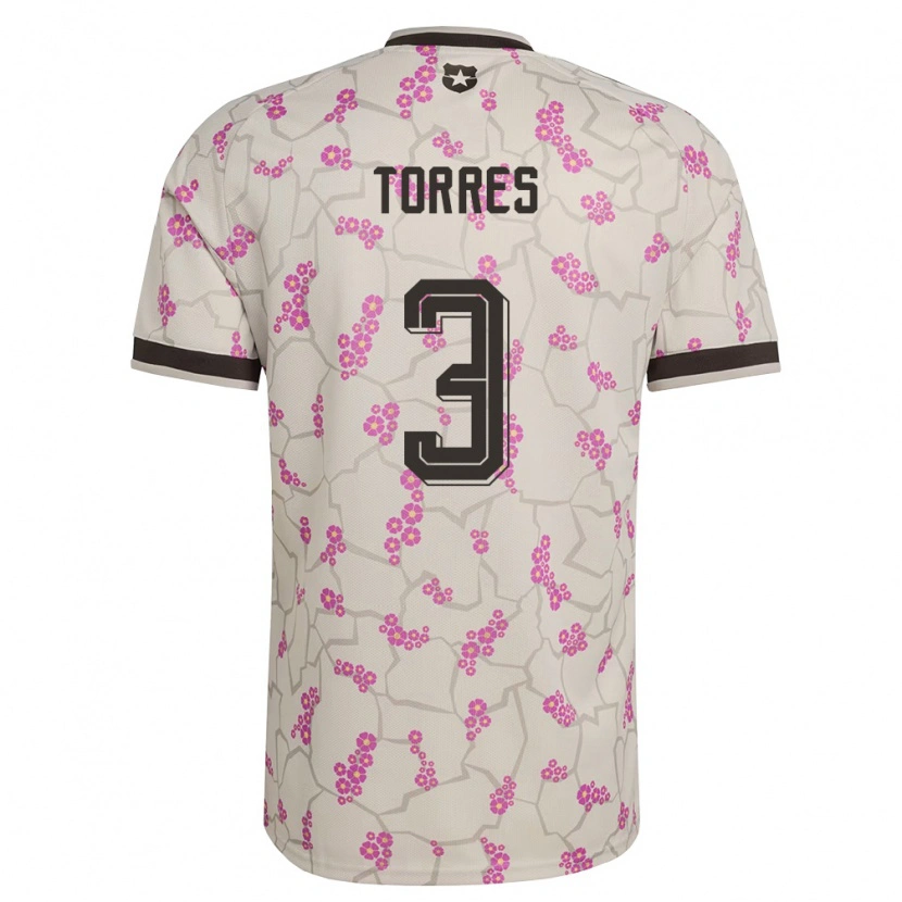 Danxen Hombre Camiseta Chile Bruno Torres #3 Blanco Púrpura 2ª Equipación 26-28 La Camisa México