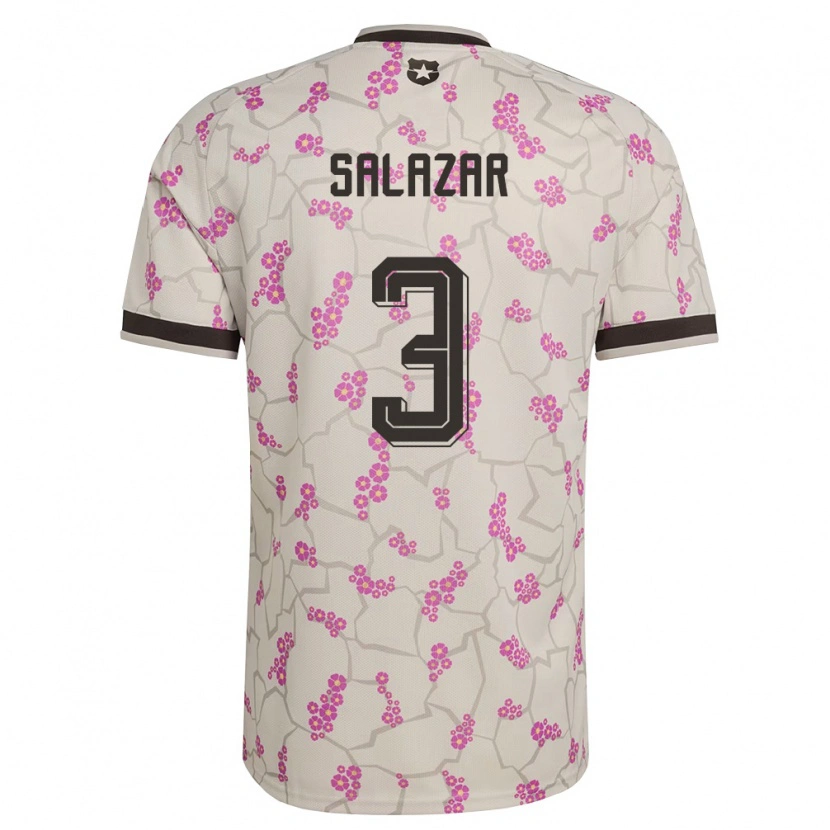 Danxen Hombre Camiseta Chile Yahir Salazar #3 Blanco Púrpura 2ª Equipación 26-28 La Camisa México