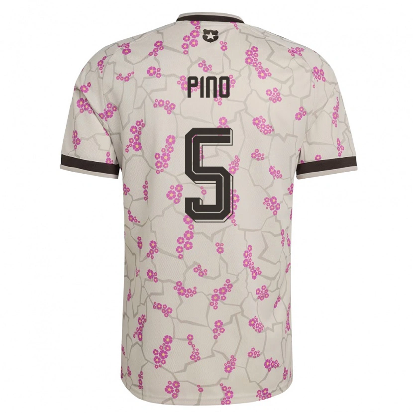 Danxen Hombre Camiseta Chile Sebastián Pino #5 Blanco Púrpura 2ª Equipación 26-28 La Camisa México