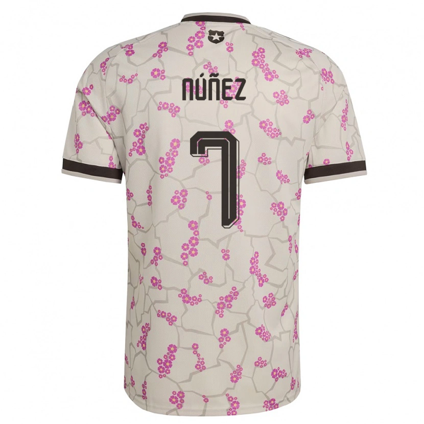 Danxen Hombre Camiseta Chile Marcelino Núñez #7 Blanco Púrpura 2ª Equipación 26-28 La Camisa México