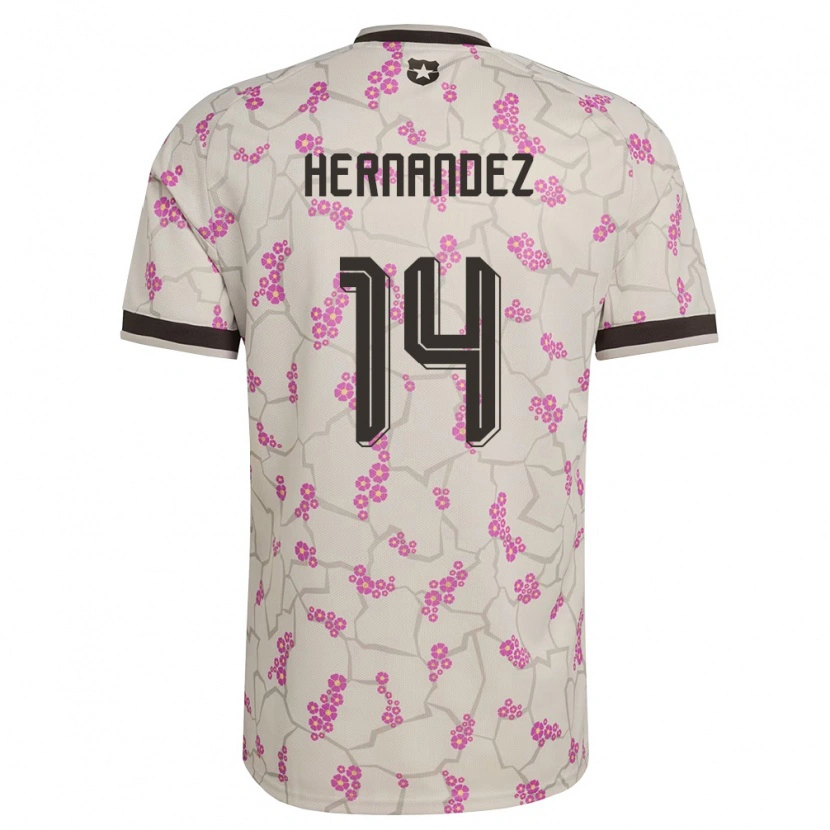 Danxen Hombre Camiseta Chile Leandro Hernández #14 Blanco Púrpura 2ª Equipación 26-28 La Camisa México
