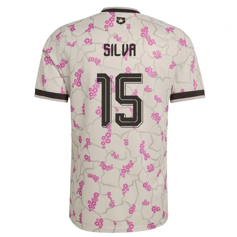 Danxen Hombre Camiseta Chile Joaquín Silva #15 Blanco Púrpura 2ª Equipación 26-28 La Camisa México