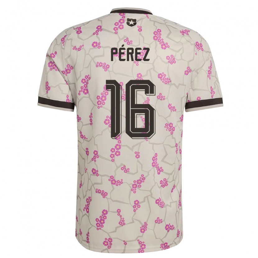 Danxen Hombre Camiseta Chile Nicolás Pérez #16 Blanco Púrpura 2ª Equipación 26-28 La Camisa México