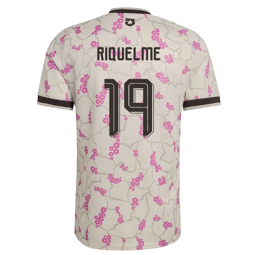 Danxen Hombre Camiseta Chile Benjamín Riquelme #19 Blanco Púrpura 2ª Equipación 26-28 La Camisa México