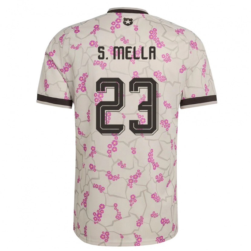Danxen Hombre Camiseta Chile Sebastián Mella #23 Blanco Púrpura 2ª Equipación 26-28 La Camisa México