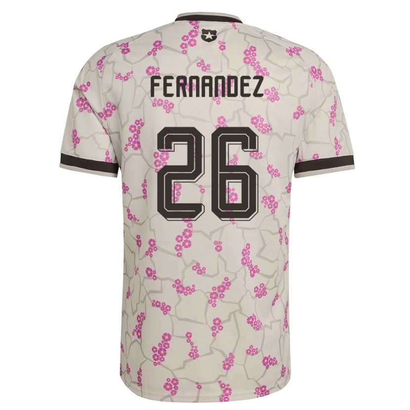 Danxen Hombre Camiseta Chile Nicolás Fernández #26 Blanco Púrpura 2ª Equipación 26-28 La Camisa México