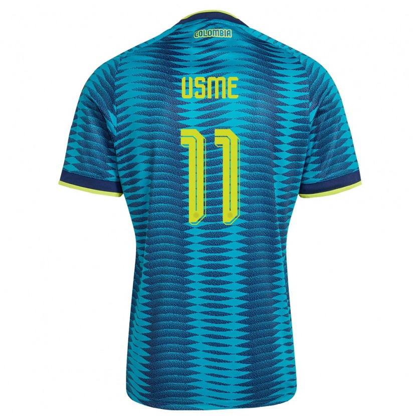 Danxen Hombre Camiseta Colombia Catalina Usme #11 Azul Amarillo Marino 2ª Equipación 26-28 La Camisa México