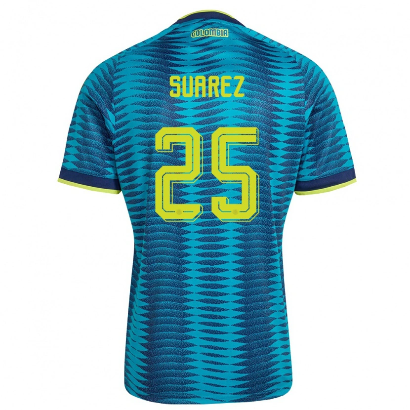 Danxen Hombre Camiseta Colombia Luis Suárez #25 Azul Amarillo Marino 2ª Equipación 26-28 La Camisa México