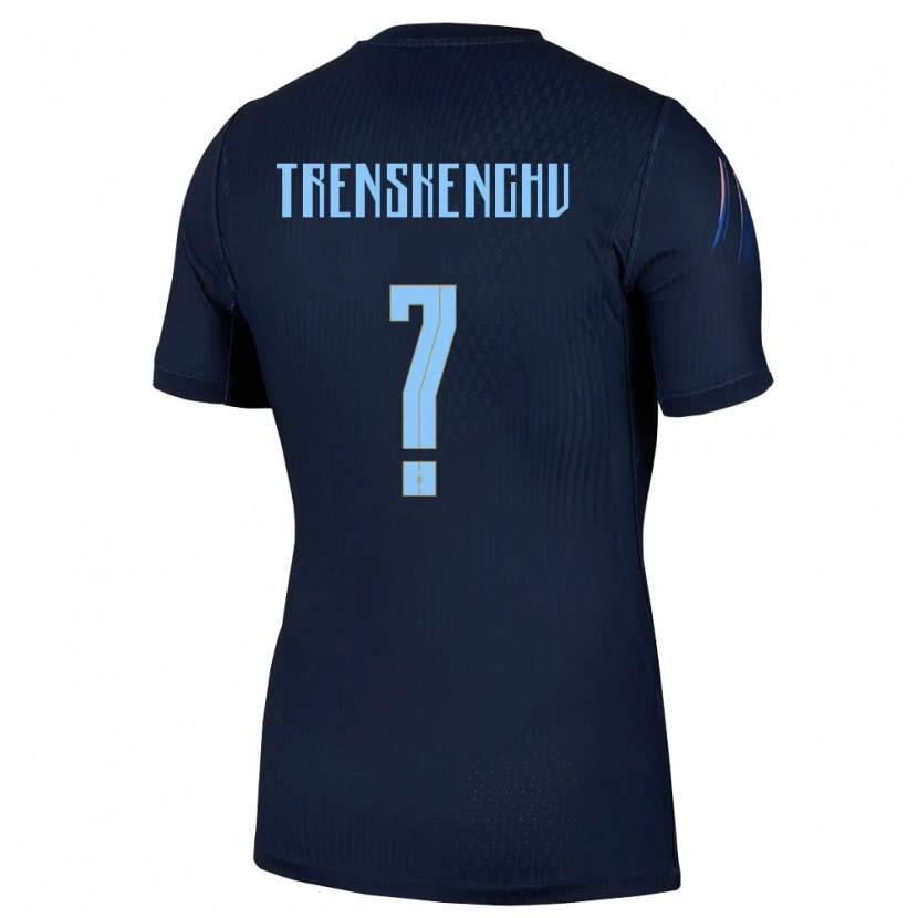 Danxen Hombre Camiseta Uruguay Simón Trenskenchu #0 Negro Azul 2ª Equipación 26-28 La Camisa México
