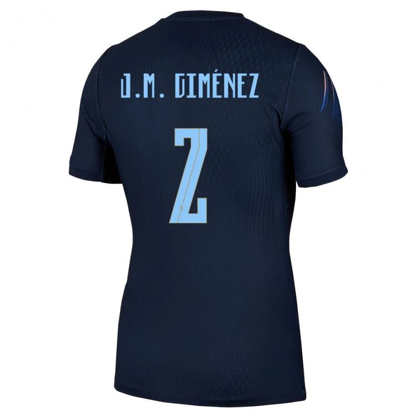 Danxen Hombre Camiseta Uruguay José María Giménez #2 Negro Azul 2ª Equipación 26-28 La Camisa México