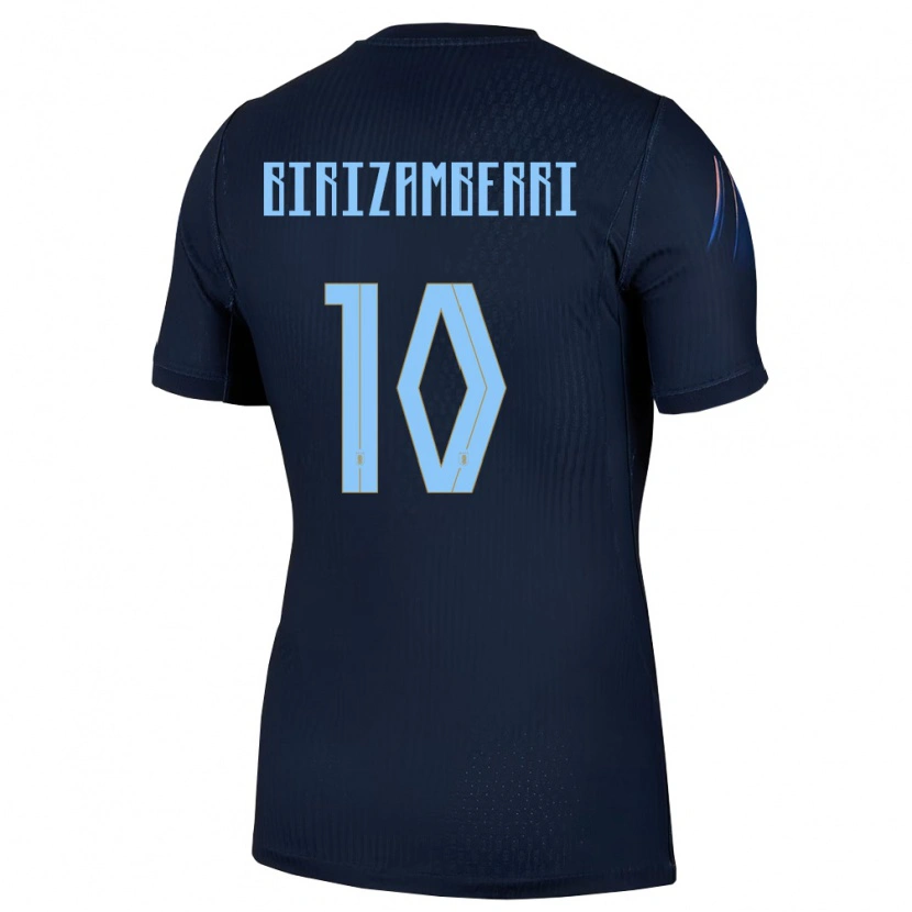 Danxen Hombre Camiseta Uruguay Carolina Birizamberri #10 Negro Azul 2ª Equipación 26-28 La Camisa México