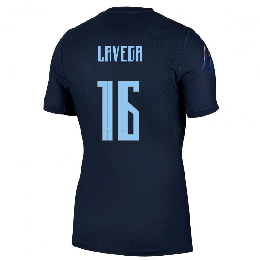 Danxen Hombre Camiseta Uruguay Joaquín Lavega #16 Negro Azul 2ª Equipación 26-28 La Camisa México