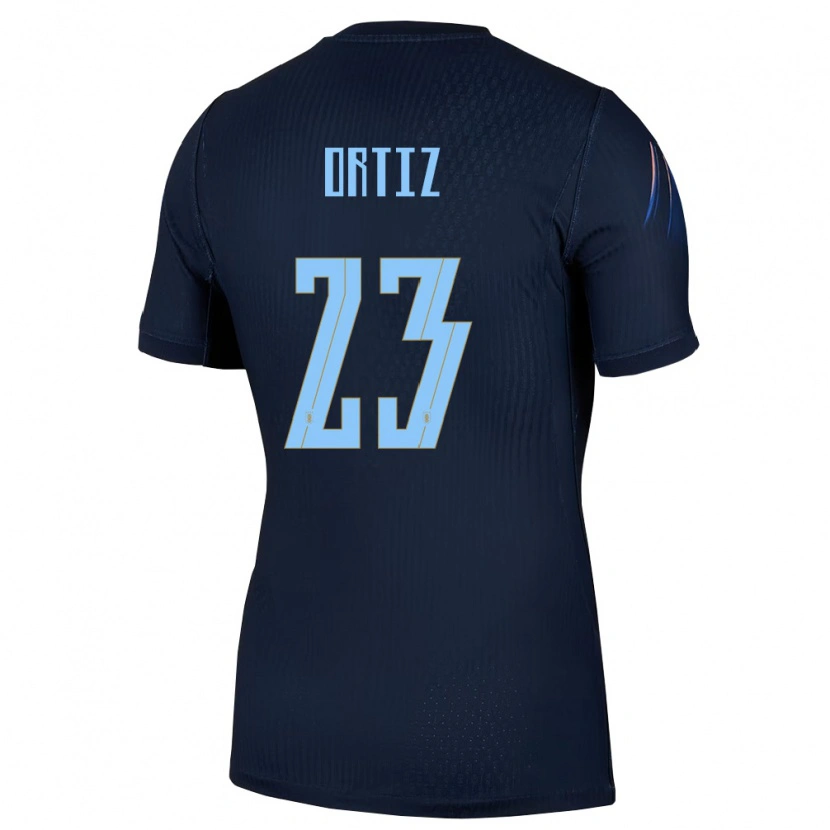 Danxen Hombre Camiseta Uruguay Felipe Ortiz #23 Negro Azul 2ª Equipación 26-28 La Camisa México
