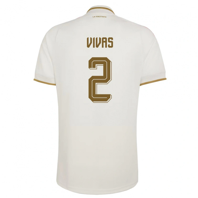 Danxen Hombre Camiseta Venezuela Carlos Vivas #2 Marfil Amarillo 2ª Equipación 26-28 La Camisa México
