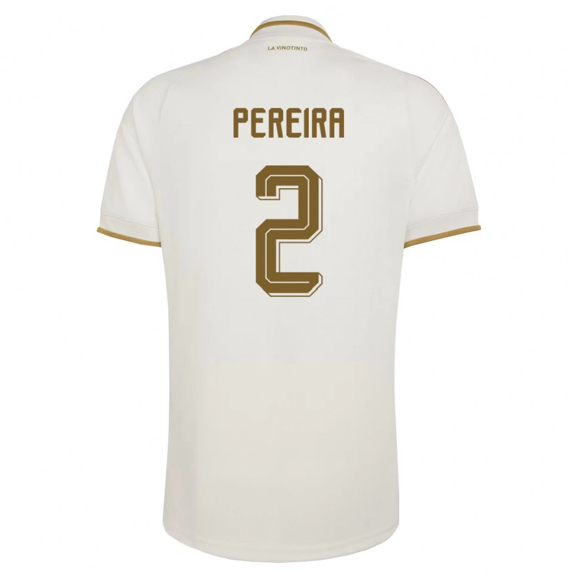 Danxen Hombre Camiseta Venezuela Daniel Pereira #2 Marfil Amarillo 2ª Equipación 26-28 La Camisa México