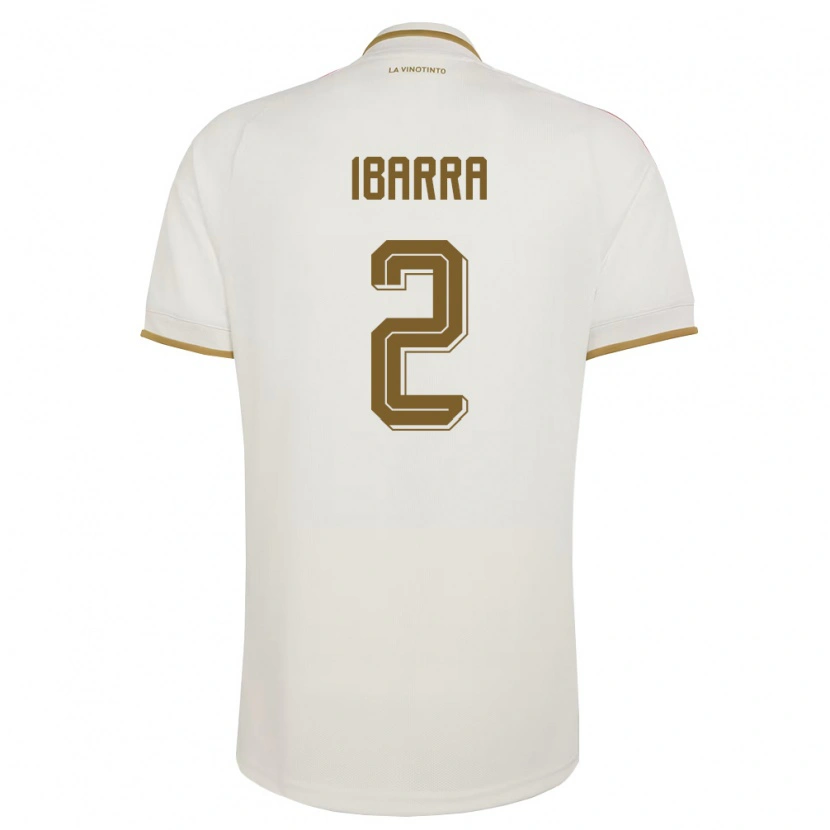 Danxen Hombre Camiseta Venezuela Pablo Ibarra #2 Marfil Amarillo 2ª Equipación 26-28 La Camisa México