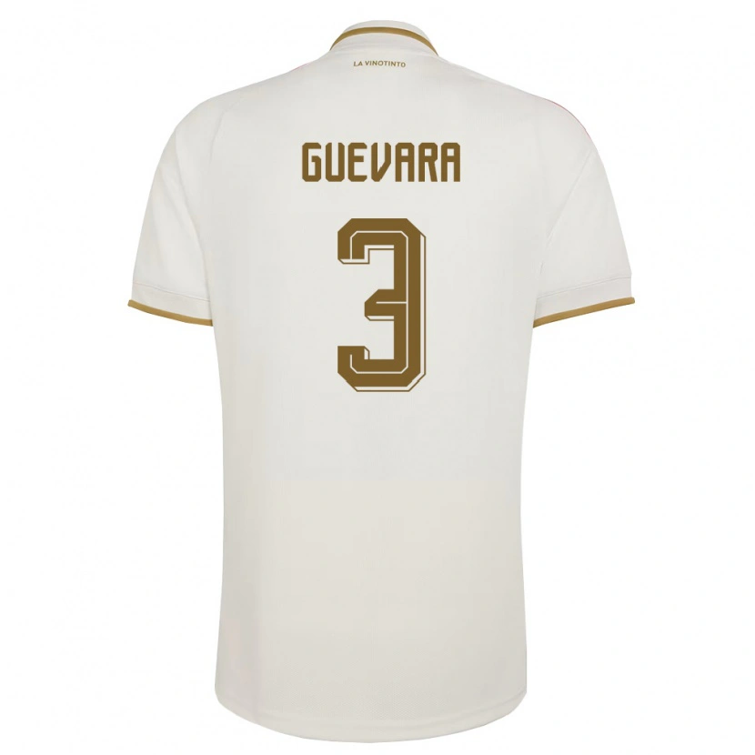 Danxen Hombre Camiseta Venezuela Nestor Guevara #3 Marfil Amarillo 2ª Equipación 26-28 La Camisa México