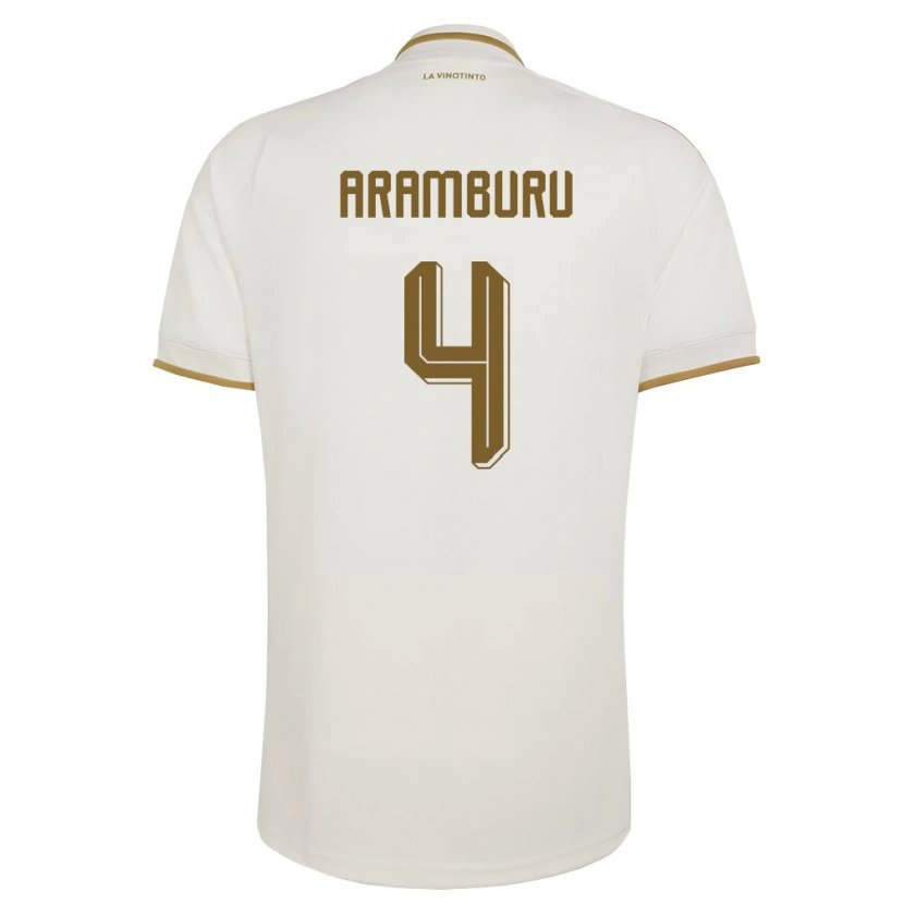 Danxen Hombre Camiseta Venezuela Jon Aramburu #4 Marfil Amarillo 2ª Equipación 26-28 La Camisa México