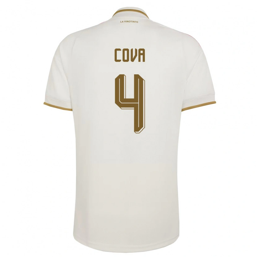 Danxen Hombre Camiseta Venezuela Adrián Cova #4 Marfil Amarillo 2ª Equipación 26-28 La Camisa México