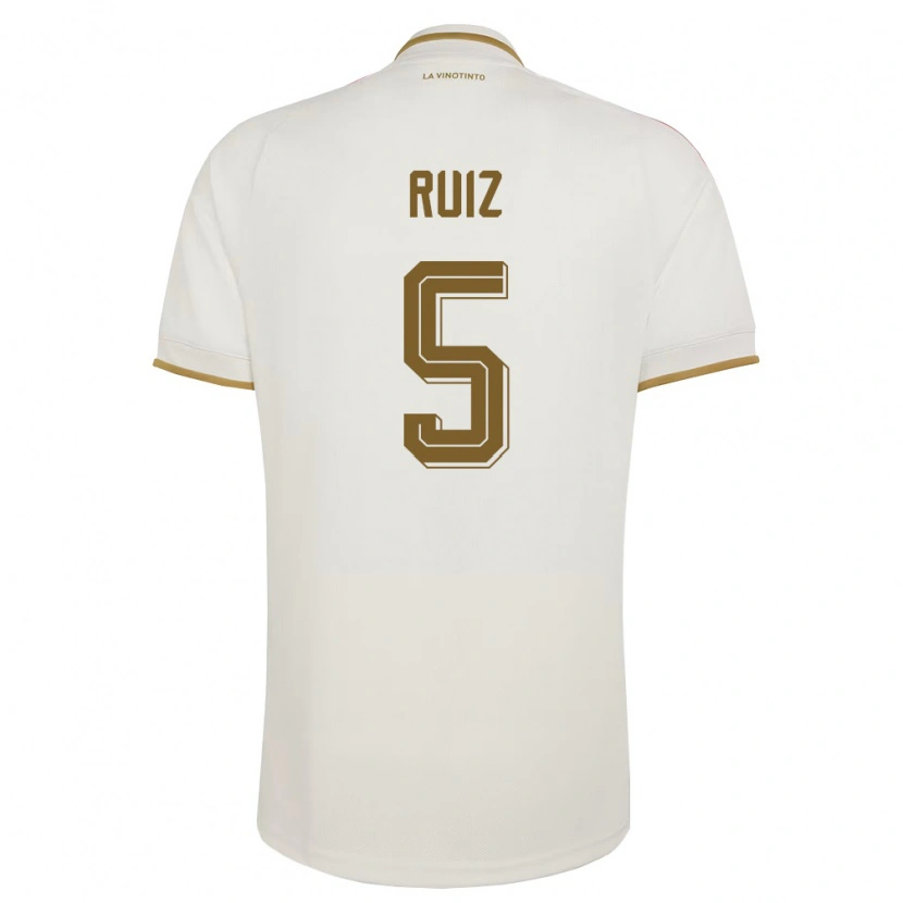 Danxen Hombre Camiseta Venezuela Emerson Ruíz #5 Marfil Amarillo 2ª Equipación 26-28 La Camisa México