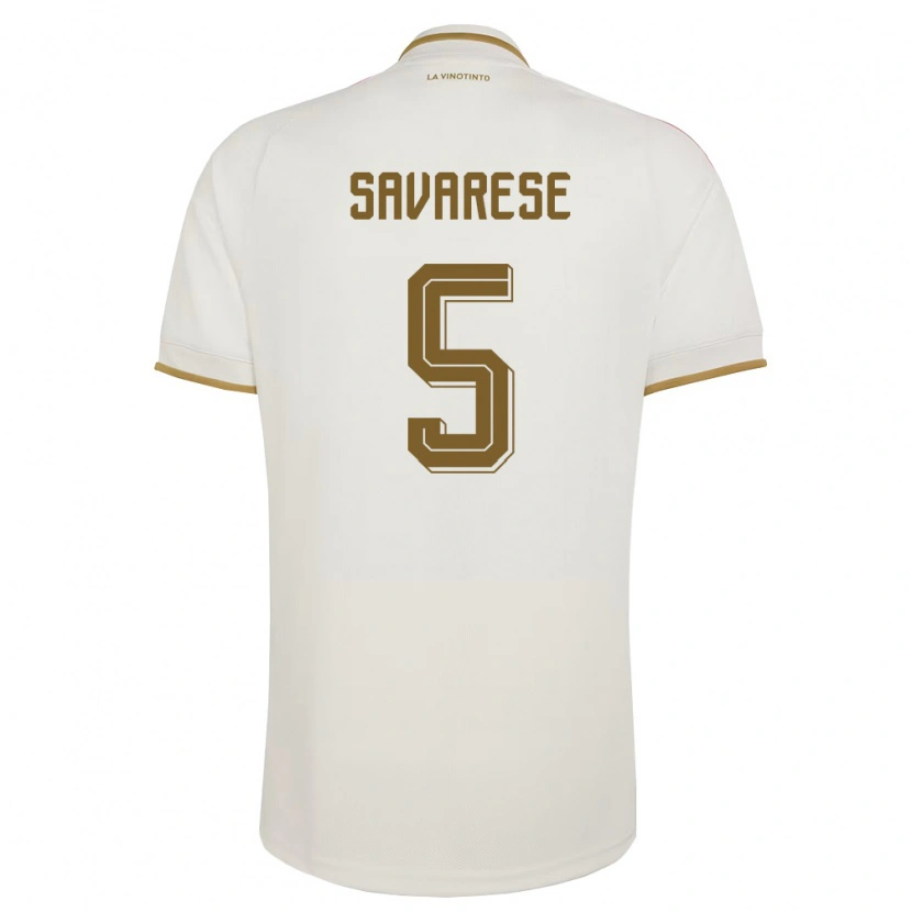 Danxen Hombre Camiseta Venezuela Christian Savarese #5 Marfil Amarillo 2ª Equipación 26-28 La Camisa México