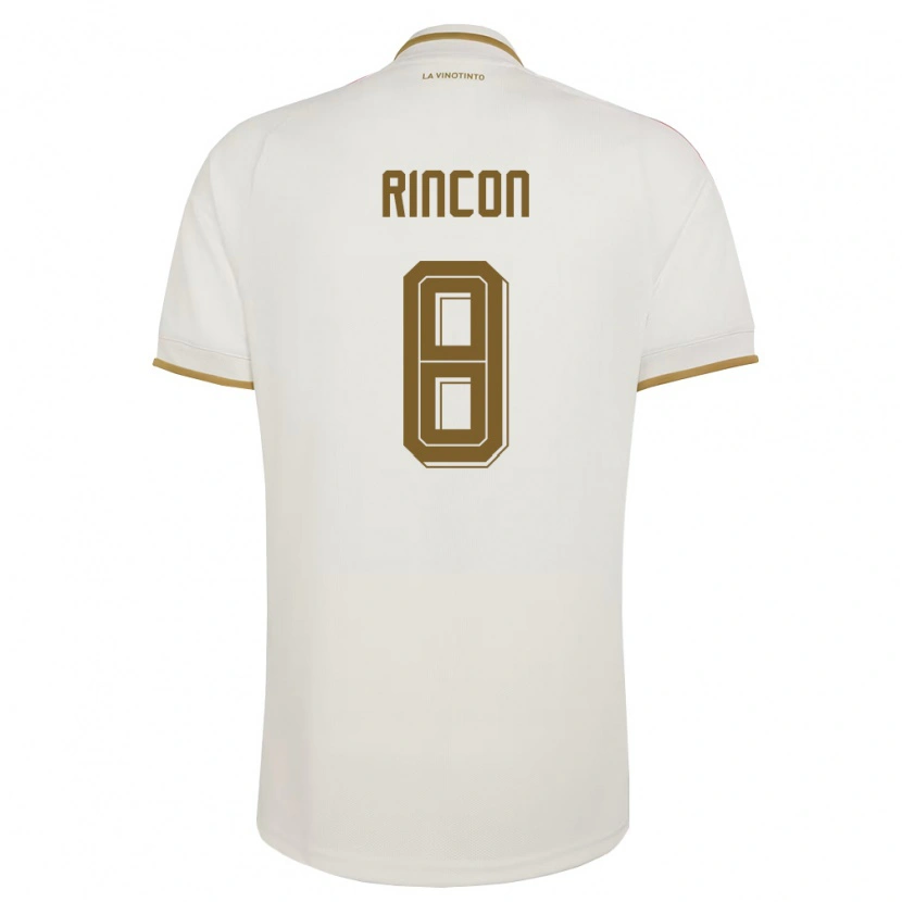 Danxen Hombre Camiseta Venezuela Tomás Rincón #8 Marfil Amarillo 2ª Equipación 26-28 La Camisa México