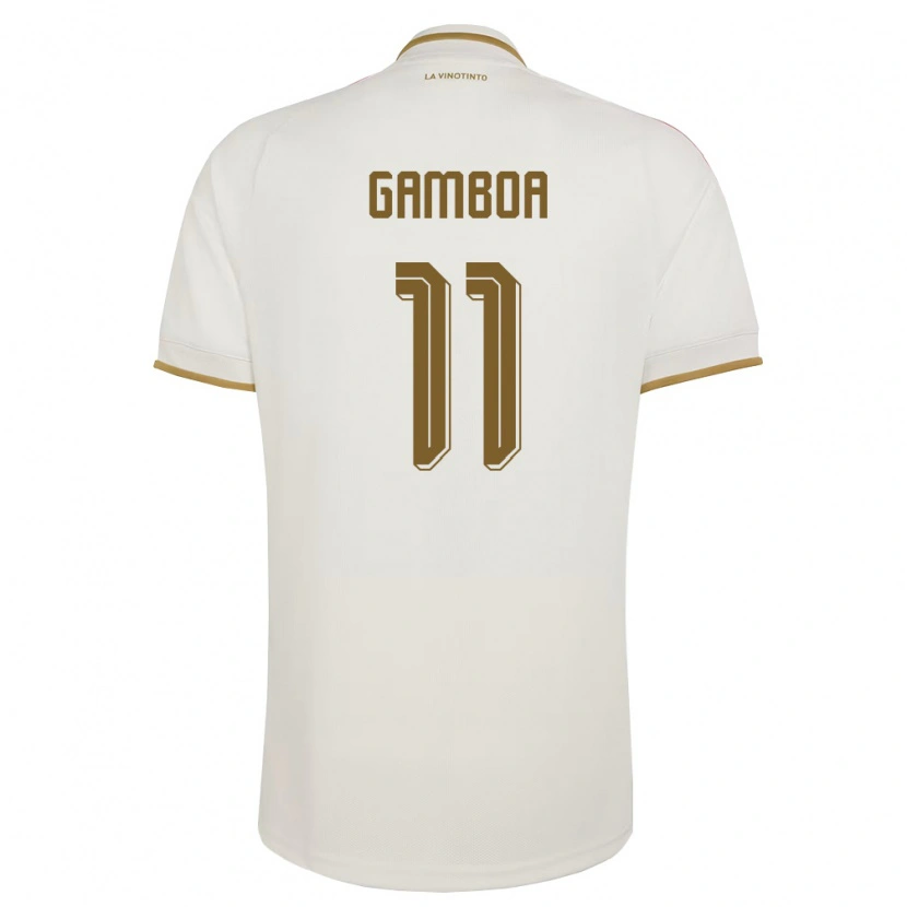Danxen Hombre Camiseta Venezuela José Gamboa #11 Marfil Amarillo 2ª Equipación 26-28 La Camisa México