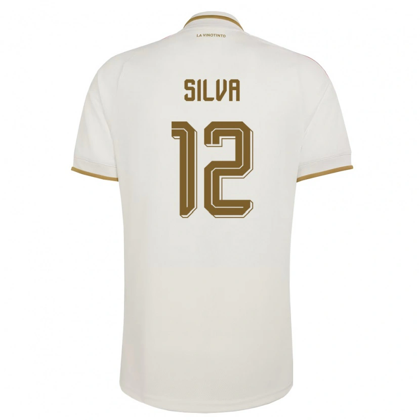 Danxen Hombre Camiseta Venezuela Miguel Silva #12 Marfil Amarillo 2ª Equipación 26-28 La Camisa México