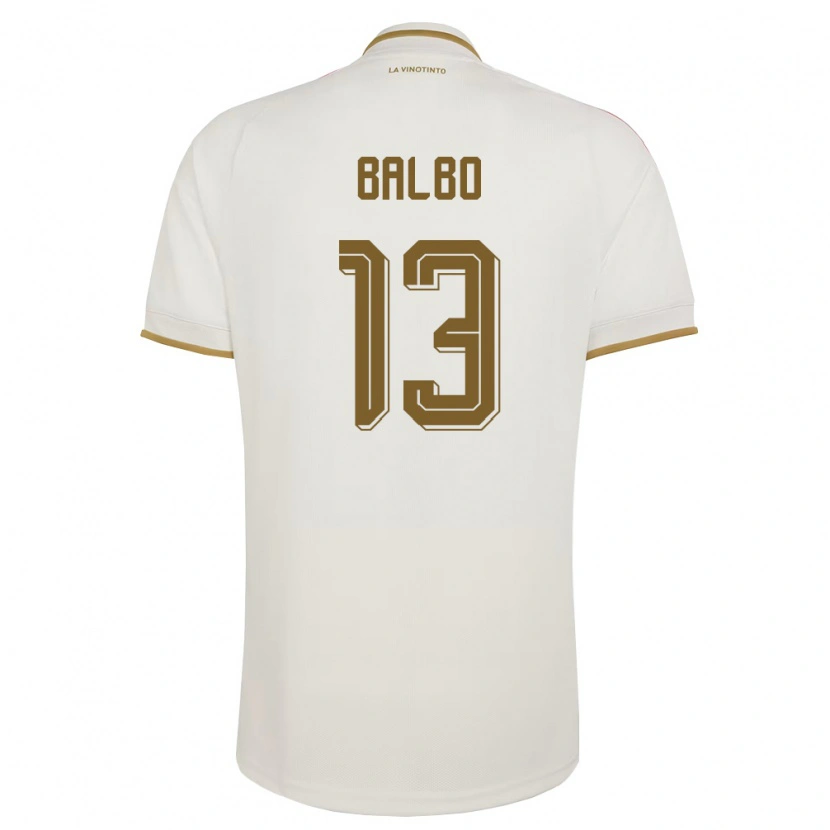 Danxen Hombre Camiseta Venezuela Luis Balbo #13 Marfil Amarillo 2ª Equipación 26-28 La Camisa México