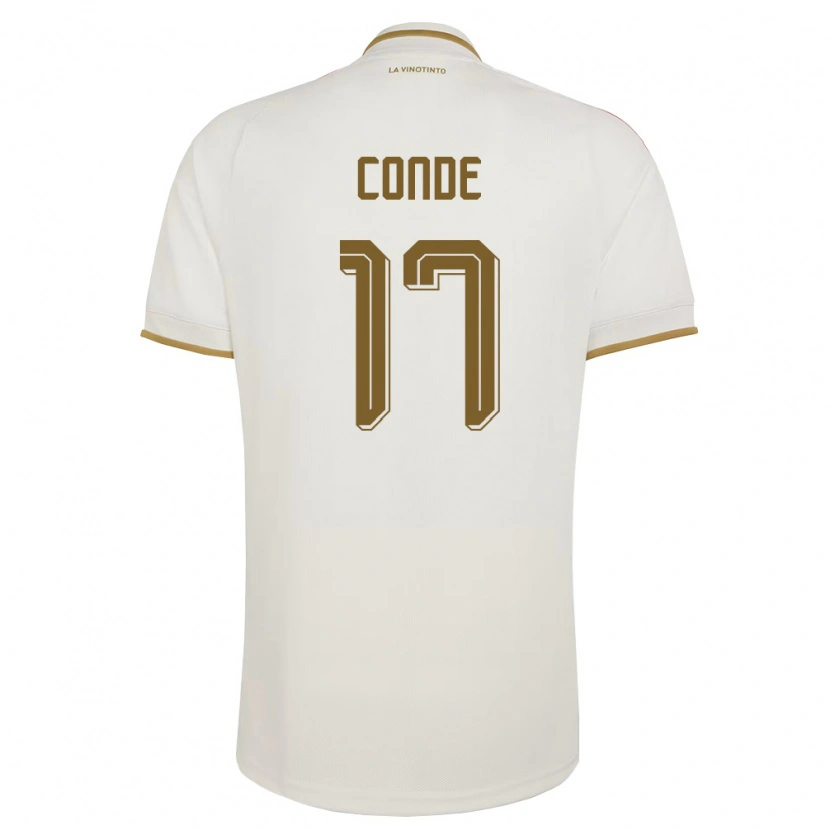 Danxen Hombre Camiseta Venezuela Óscar Conde #17 Marfil Amarillo 2ª Equipación 26-28 La Camisa México