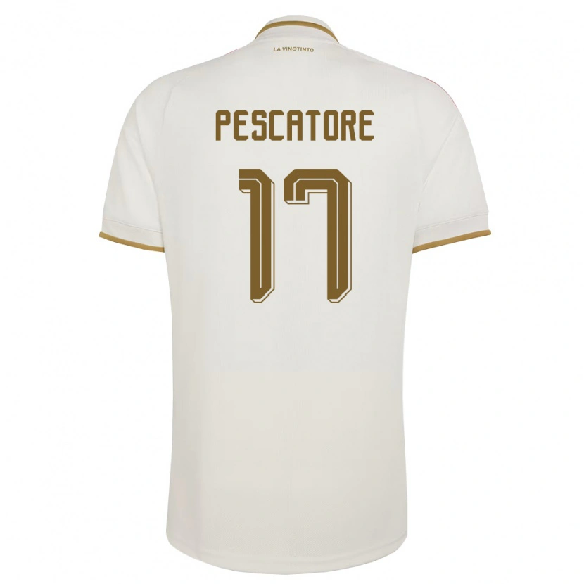 Danxen Hombre Camiseta Venezuela Camila Pescatore #17 Marfil Amarillo 2ª Equipación 26-28 La Camisa México