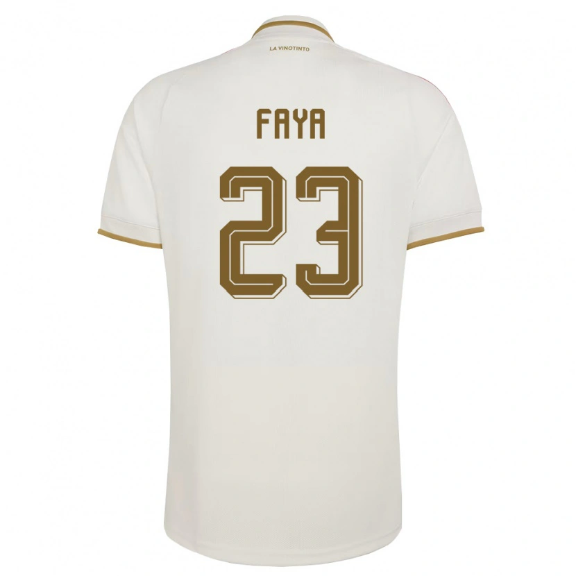 Danxen Hombre Camiseta Venezuela Carlos Faya #23 Marfil Amarillo 2ª Equipación 26-28 La Camisa México