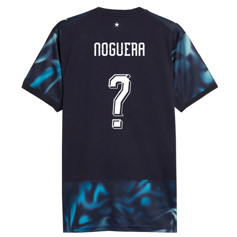 Danxen Hombre Camiseta Paraguay Junior Noguera #0 Marino Azul Cielo 2ª Equipación 26-28 La Camisa México