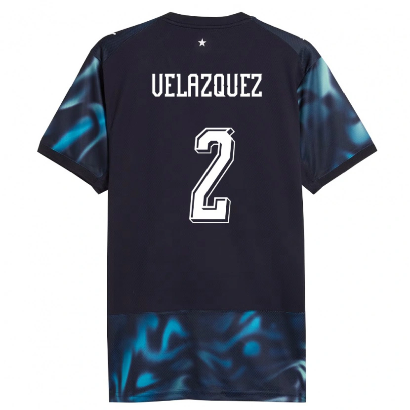 Danxen Hombre Camiseta Paraguay Gustavo Velázquez #2 Marino Azul Cielo 2ª Equipación 26-28 La Camisa México