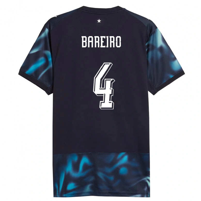 Danxen Hombre Camiseta Paraguay Daysy Bareiro #4 Marino Azul Cielo 2ª Equipación 26-28 La Camisa México